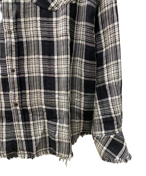 DIESEL（ディーゼル）DIESEL (ディーゼル) 長袖シャツ ホワイト×ブラック サイズ:Lの古着・服飾アイテム