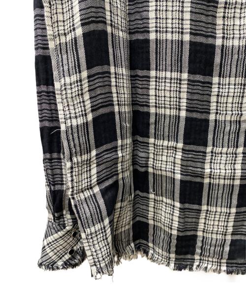 DIESEL（ディーゼル）DIESEL (ディーゼル) 長袖シャツ ホワイト×ブラック サイズ:Lの古着・服飾アイテム