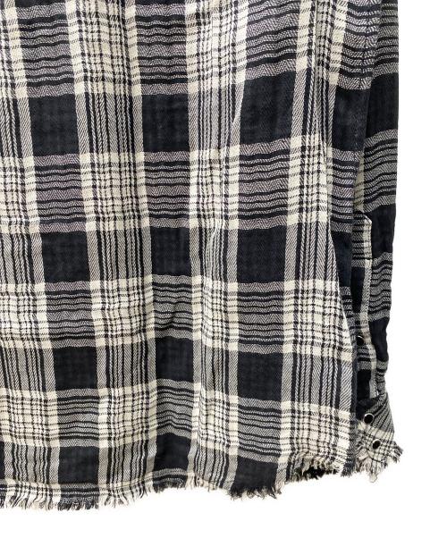 DIESEL（ディーゼル）DIESEL (ディーゼル) 長袖シャツ ホワイト×ブラック サイズ:Lの古着・服飾アイテム