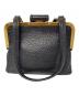 PRADA（プラダ）の古着「がま口レザートートバッグ」｜ブラック
