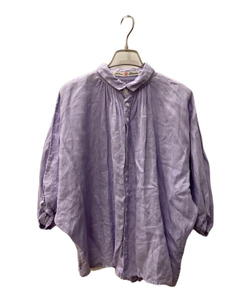 BROCANTE（ブロカント）Brocante (ブロカント) リネンキャンバス グランシャツ ラベンダー サイズ:2sizeの古着・服飾アイテム