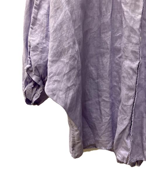 BROCANTE（ブロカント）Brocante (ブロカント) リネンキャンバス グランシャツ ラベンダー サイズ:2sizeの古着・服飾アイテム