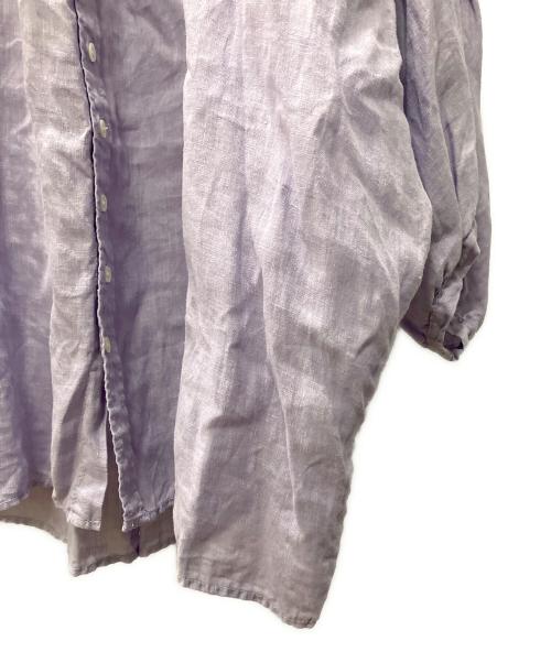 BROCANTE（ブロカント）Brocante (ブロカント) リネンキャンバス グランシャツ ラベンダー サイズ:2sizeの古着・服飾アイテム
