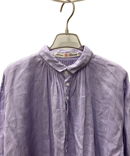 BROCANTE（ブロカント）Brocante (ブロカント) リネンキャンバス グランシャツ ラベンダー サイズ:2sizeの古着・服飾アイテム