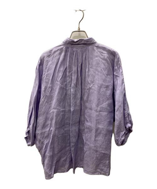 BROCANTE（ブロカント）Brocante (ブロカント) リネンキャンバス グランシャツ ラベンダー サイズ:2sizeの古着・服飾アイテム