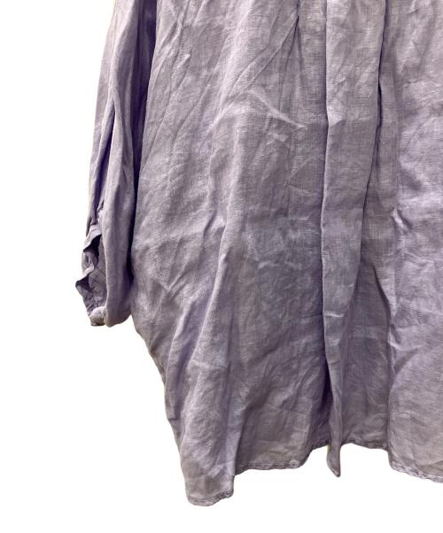 BROCANTE（ブロカント）Brocante (ブロカント) リネンキャンバス グランシャツ ラベンダー サイズ:2sizeの古着・服飾アイテム
