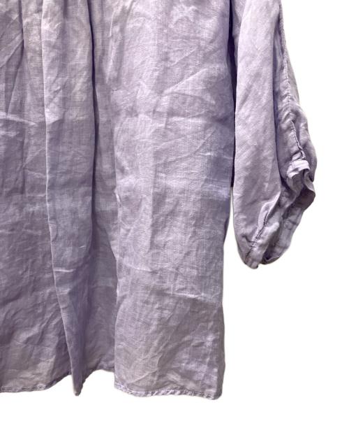 BROCANTE（ブロカント）Brocante (ブロカント) リネンキャンバス グランシャツ ラベンダー サイズ:2sizeの古着・服飾アイテム