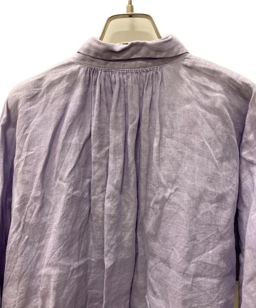 BROCANTE（ブロカント）Brocante (ブロカント) リネンキャンバス グランシャツ ラベンダー サイズ:2sizeの古着・服飾アイテム