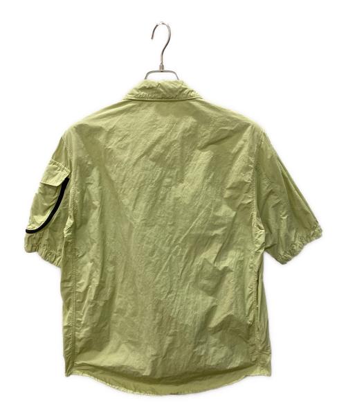 STONE ISLAND（ストーンアイランド）STONE ISLAND (ストーンアイランド) ガーメントダイナイロンS/Sオーバーシャツ 黄緑 サイズ:Sの古着・服飾アイテム