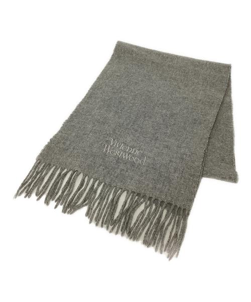 Vivienne Westwood（ヴィヴィアンウエストウッド）Vivienne Westwood (ヴィヴィアンウエストウッド) ウールマフラー グレーの古着・服飾アイテム