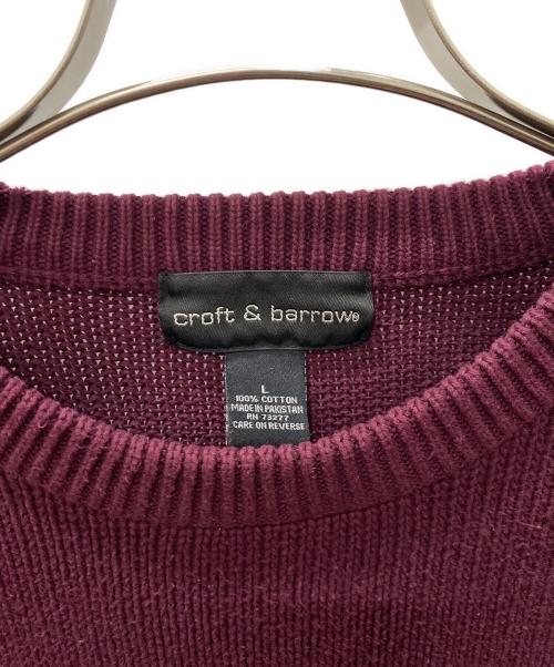 CROFT&BARROW（クロフトアンドバロー）CROFT&BARROW (クロフトアンドバロー) 厚手ニット レッド サイズ:Lの古着・服飾アイテム