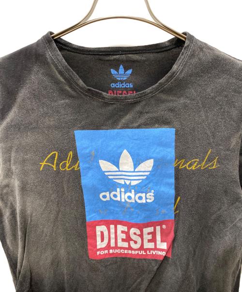 adidas（アディダス）adidas (アディダス) DIESEL (ディーゼル) 半袖Tシャツ グレー サイズ:Mの古着・服飾アイテム