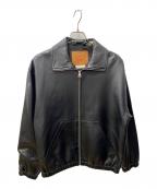 LEVI'Sリーバイス）の古着「PREMIUM BLACK FULLZIP SPORTS LEATHER」｜ブラック