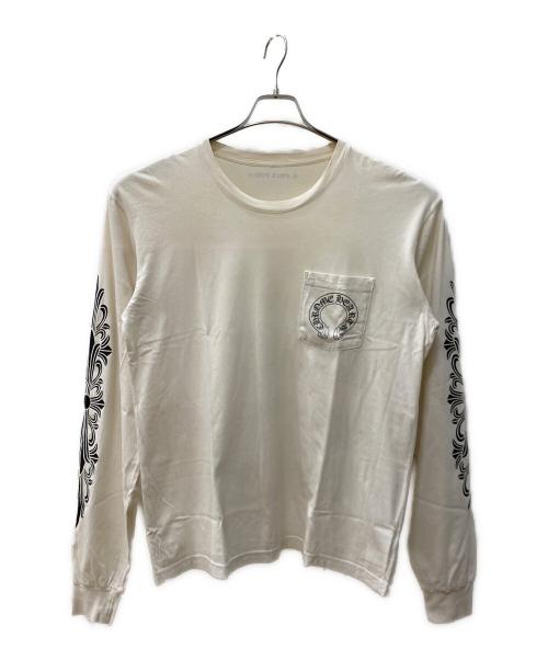 CHROME HEARTS（クロムハーツ）CHROME HEARTS (クロムハーツ) Chrome Hearts Horse Shoe L/S T-Shirt ホワイト サイズ:LARGEの古着・服飾アイテム