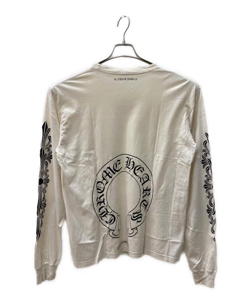 CHROME HEARTS（クロムハーツ）CHROME HEARTS (クロムハーツ) Chrome Hearts Horse Shoe L/S T-Shirt ホワイト サイズ:LARGEの古着・服飾アイテム