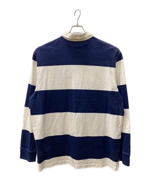POLO RALPH LAUREN（ポロ・ラルフローレン）POLO RALPH LAUREN (ポロ・ラルフローレン) ラガーシャツ ホワイト×ネイビー サイズ:XXLの古着・服飾アイテム