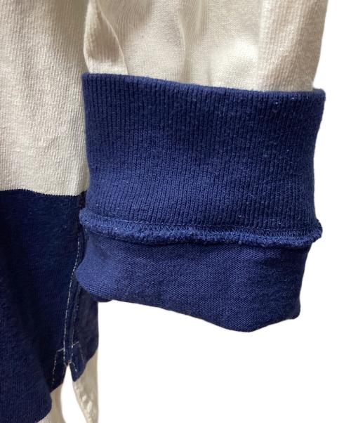 POLO RALPH LAUREN（ポロ・ラルフローレン）POLO RALPH LAUREN (ポロ・ラルフローレン) ラガーシャツ ホワイト×ネイビー サイズ:XXLの古着・服飾アイテム