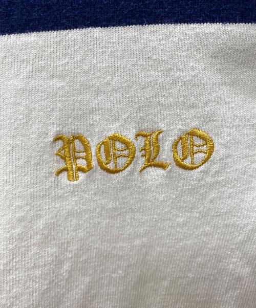 POLO RALPH LAUREN（ポロ・ラルフローレン）POLO RALPH LAUREN (ポロ・ラルフローレン) ラガーシャツ ホワイト×ネイビー サイズ:XXLの古着・服飾アイテム