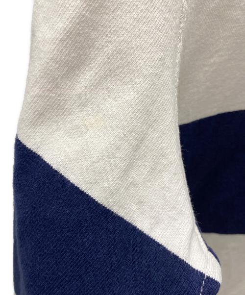 POLO RALPH LAUREN（ポロ・ラルフローレン）POLO RALPH LAUREN (ポロ・ラルフローレン) ラガーシャツ ホワイト×ネイビー サイズ:XXLの古着・服飾アイテム