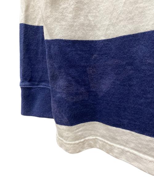 POLO RALPH LAUREN（ポロ・ラルフローレン）POLO RALPH LAUREN (ポロ・ラルフローレン) ラガーシャツ ホワイト×ネイビー サイズ:XXLの古着・服飾アイテム