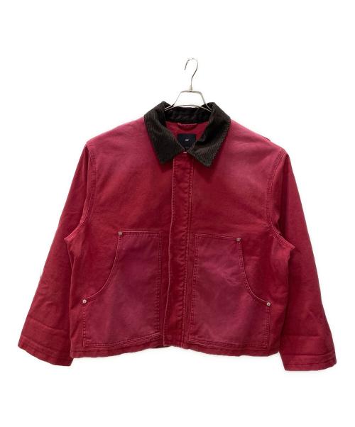 H&M（エイチアンドエム）H&M (エイチアンドエム) ワークジャケット レッド サイズ:XLの古着・服飾アイテム