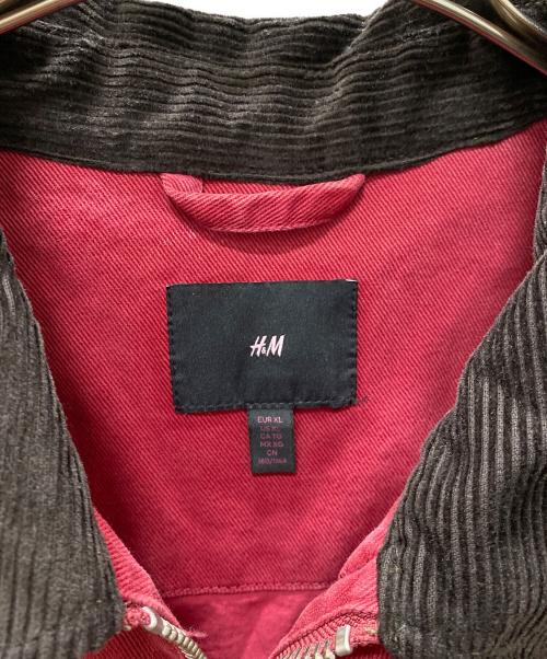 H&M（エイチアンドエム）H&M (エイチアンドエム) ワークジャケット レッド サイズ:XLの古着・服飾アイテム