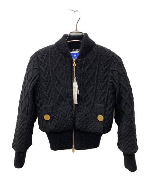 BLUE LABEL CRESTBRIDGE（ブルーレーベルクレストブリッジ）BLUE LABEL CRESTBRIDGE (ブルーレーベルクレストブリッジ) ニットジャケット ブラック サイズ:38 未使用品の古着・服飾アイテム