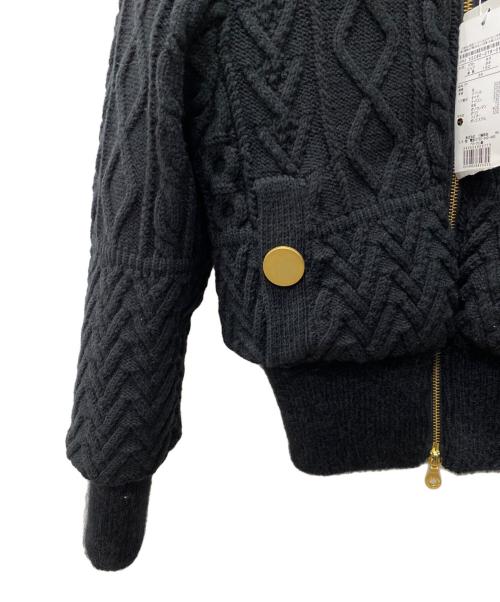 BLUE LABEL CRESTBRIDGE（ブルーレーベルクレストブリッジ）BLUE LABEL CRESTBRIDGE (ブルーレーベルクレストブリッジ) ニットジャケット ブラック サイズ:38 未使用品の古着・服飾アイテム