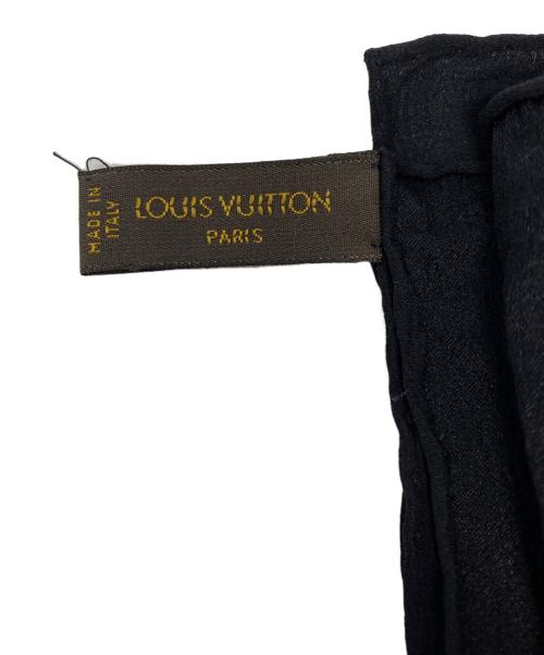 LOUIS VUITTON（ルイ ヴィトン）LOUIS VUITTON (ルイ ヴィトン) シルクスカーフ ブラックの古着・服飾アイテム