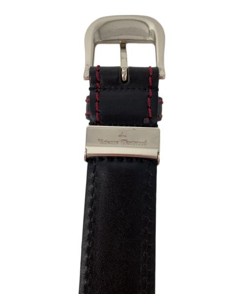 Vivienne Westwood（ヴィヴィアンウエストウッド）Vivienne Westwood (ヴィヴィアンウエストウッド) レザーベルト ブラック×レッドの古着・服飾アイテム