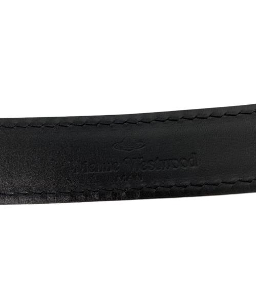 Vivienne Westwood（ヴィヴィアンウエストウッド）Vivienne Westwood (ヴィヴィアンウエストウッド) レザーベルト ブラック×レッドの古着・服飾アイテム