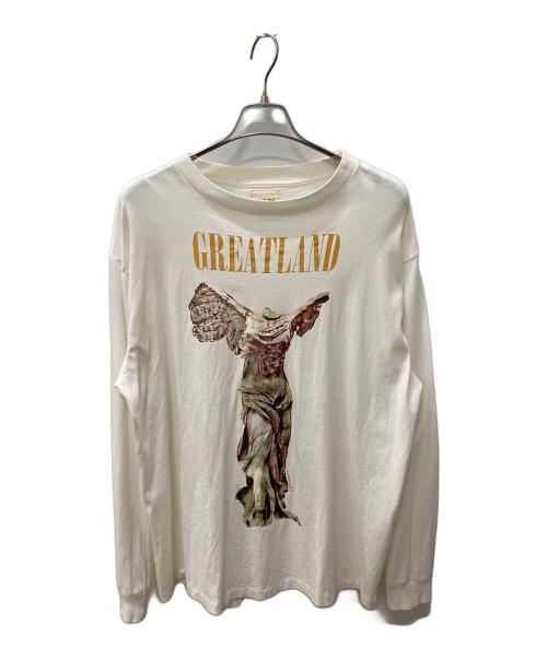 Great Land（グレートランド）Great Land (グレートランド) 長袖Tシャツ ホワイト サイズ:XLの古着・服飾アイテム