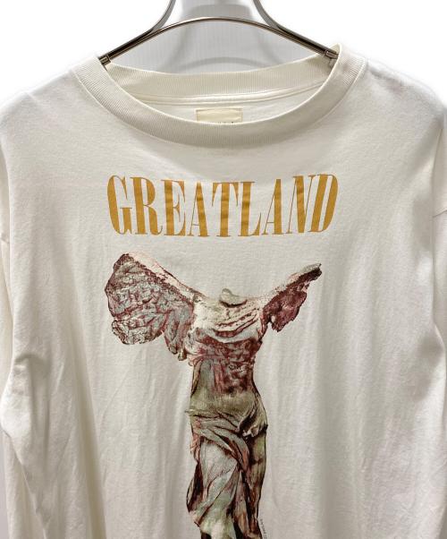 Great Land（グレートランド）Great Land (グレートランド) 長袖Tシャツ ホワイト サイズ:XLの古着・服飾アイテム