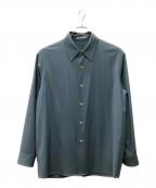 AURALEEオーラリー）の古着「HARD TWIST WOOL DOBBY SHIRT」｜スカイブルー