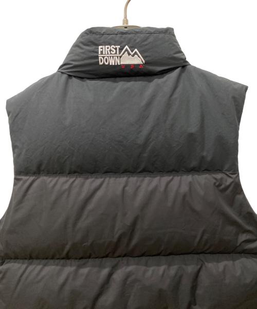 FIRST DOWN（ファーストダウン）FIRST DOWN (ファーストダウン) ダウンベスト ブラック サイズ:Lの古着・服飾アイテム