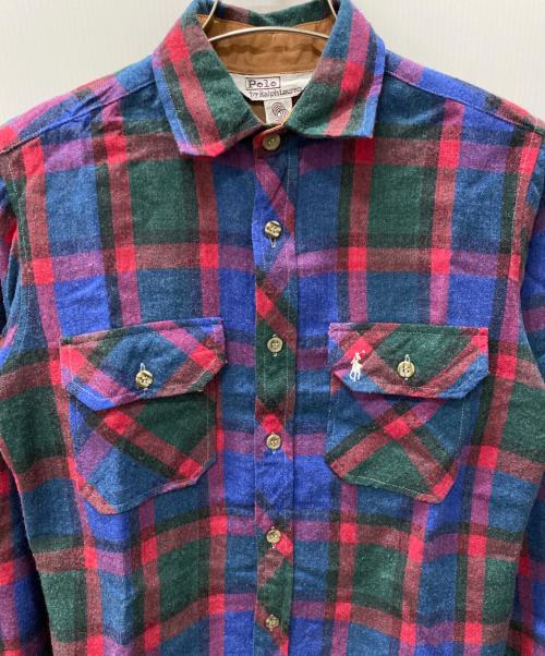 POLO RALPH LAUREN（ポロ・ラルフローレン）POLO RALPH LAUREN (ポロ・ラルフローレン) 長袖シャツ ネイビー サイズ:Sの古着・服飾アイテム