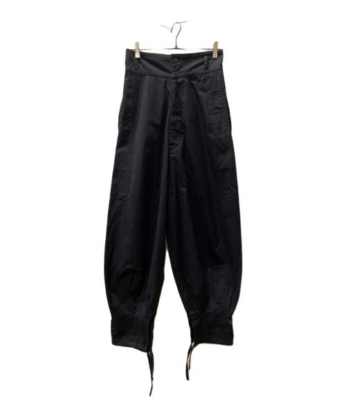 LEINWANDE（ラインヴァンド）LEINWANDE (ラインヴァンド) ハイウエストドローコードカーゴパンツ ブラック サイズ:Freeの古着・服飾アイテム