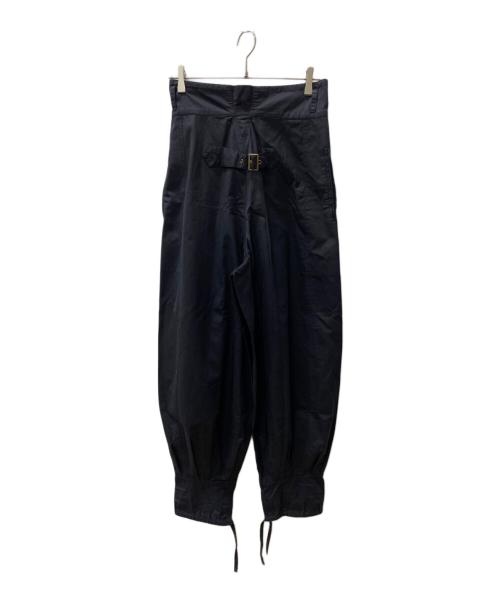 LEINWANDE（ラインヴァンド）LEINWANDE (ラインヴァンド) ハイウエストドローコードカーゴパンツ ブラック サイズ:Freeの古着・服飾アイテム