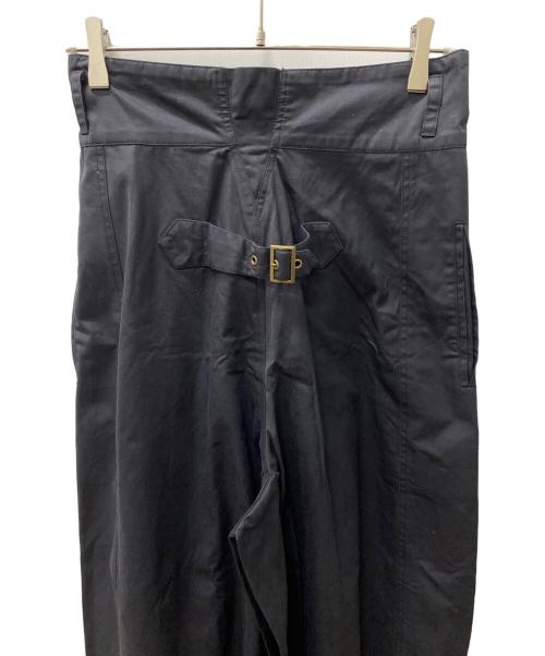 LEINWANDE（ラインヴァンド）LEINWANDE (ラインヴァンド) ハイウエストドローコードカーゴパンツ ブラック サイズ:Freeの古着・服飾アイテム