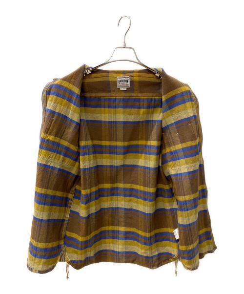 HOUSTON（ヒューストン）HOUSTON (ヒューストン) ネルシャツ ベージュ サイズ:X-LARGEの古着・服飾アイテム