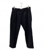 goldゴールド）の古着「WOOL FLANNEL SLIM 2TUCK PANTS」｜ブラック