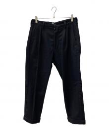 gold（ゴールド）の古着「WOOL FLANNEL SLIM 2TUCK PANTS」｜ブラック