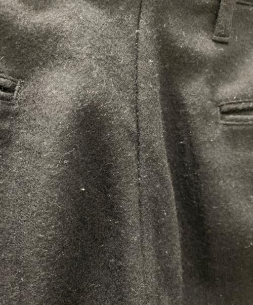 gold（ゴールド）GOLD (ゴールド) WOOL FLANNEL SLIM 2TUCK PANTS ブラック サイズ:Mの古着・服飾アイテム