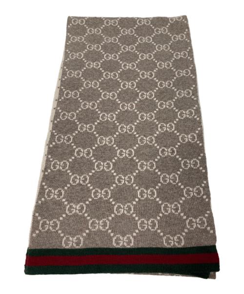 GUCCI（グッチ）GUCCI (グッチ) GGパターンウィンタースカーフ ベージュの古着・服飾アイテム