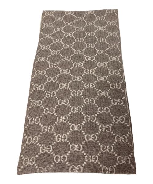 GUCCI（グッチ）GUCCI (グッチ) GGパターンウィンタースカーフ ベージュの古着・服飾アイテム