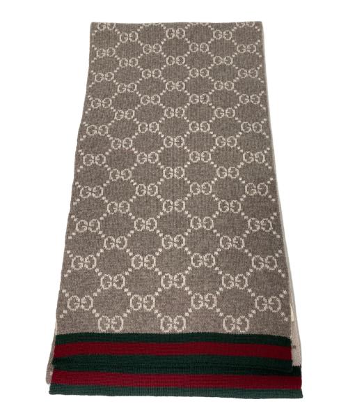 GUCCI（グッチ）GUCCI (グッチ) GGパターンウィンタースカーフ ベージュの古着・服飾アイテム