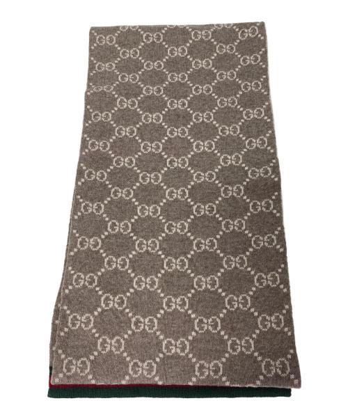 GUCCI（グッチ）GUCCI (グッチ) GGパターンウィンタースカーフ ベージュの古着・服飾アイテム