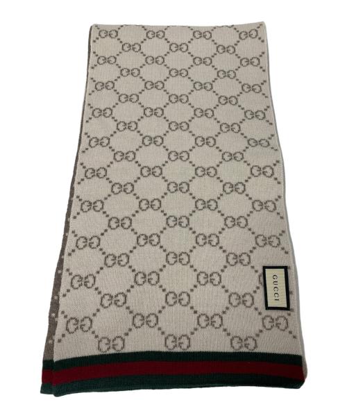 GUCCI（グッチ）GUCCI (グッチ) GGパターンウィンタースカーフ ベージュの古着・服飾アイテム