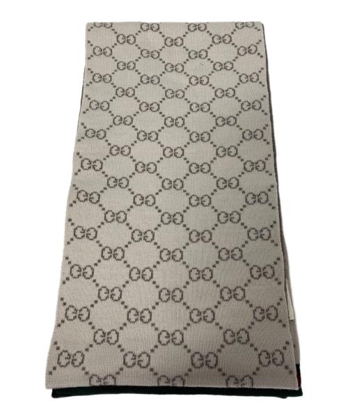GUCCI（グッチ）GUCCI (グッチ) GGパターンウィンタースカーフ ベージュの古着・服飾アイテム