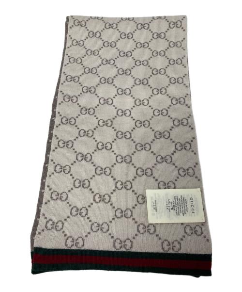 GUCCI（グッチ）GUCCI (グッチ) GGパターンウィンタースカーフ ベージュの古着・服飾アイテム